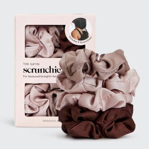 Cameo Satin Sleep Scrunchies 5pc Set